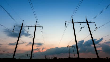 Day-to-night-time-lapse-of-high-voltage-power-lines