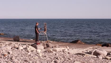 Painting-On-The-Seashore