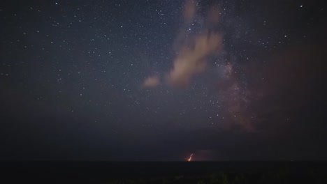 Milky-way-at-night-thunder-storm