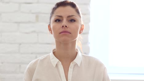 Stop,-Gesture-by-Woman-in-Office