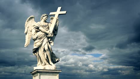 Angel-Statue-In-Dramatic-Sunlight