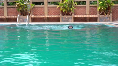 Slow-motion-father-teaches-daughter-to-swim