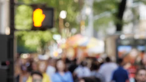 Out-of-focus-New-York-City-street-people-walking-sidewalk