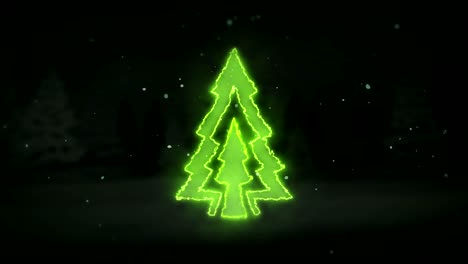 Christmas-tree-glowing-line-revelation-from-dark-background--line