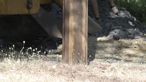 Construction-drill-auger-working-in-the-countryside