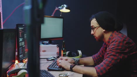 Hackers-working-at-their-desks