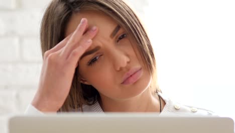 Headache,-Frustrated-Woman-at-Work-in-Office