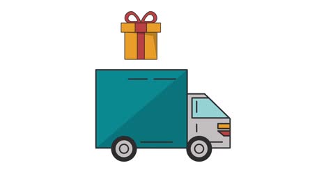 Delivery-truck-with-gift-HD-animation