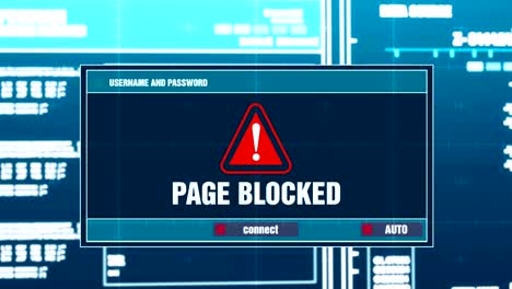 Page-Blocked-Warning-Notification-Generated-on-Digital-System-Security-Alert-Error-Message-on-Computer-Screen-after-Entering-Login-And-Password-.-Cyber-Crime,-Computer-Hacking-Concept