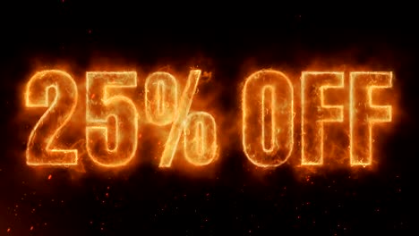 25%-OFF-Word-Hot-Burning-on-Realistic-Fire-Flames-Sparks-And-Smoke-continuous-seamlessly-loop-Animation