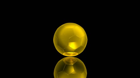 Golden-ball-rotates-and-moves-in-a-black-background---3D-rendering-video