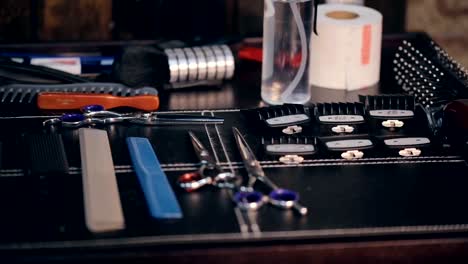 Hairdresser-tools.-Scissors-and-combs.