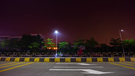 night-illuminated-shenzhen-city-traffic-port-road-panorama-4k-time-lapse-china