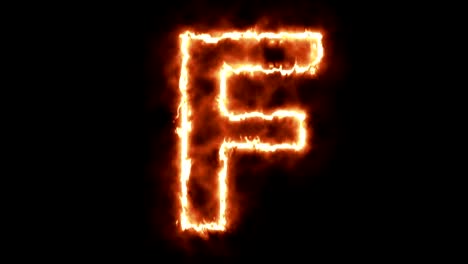 hot-burning-letter-on-black-background