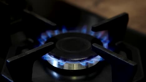 Burning-natural-gas-on-the-gas-burner.