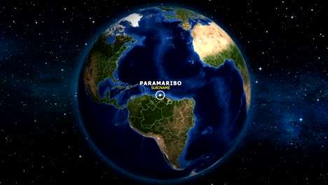 EARTH-ZOOM-IN-MAP---SURINAME-PARAMARIBO