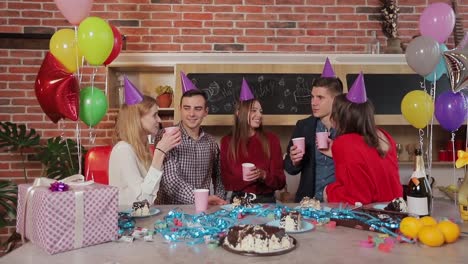 Group-of-joyful-friends-lifting-the-glasses,-concept-of-great-and-amazing-celebration-excitement