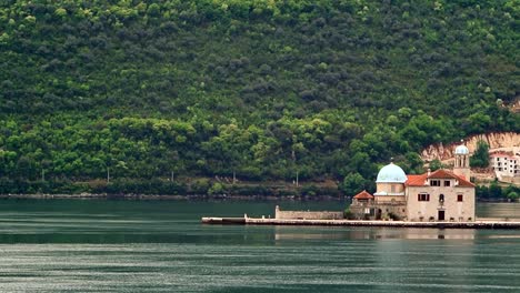 The-island-of-Gospa-od-Skrpjela,-Kotor-Bay,-Montenegro