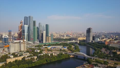 russia-sunny-day-moscow-modern-city-river-aerial-panorama-4k