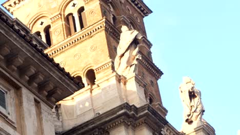 Nahaufnahme-der-Kirche-Santa-Maria-Maggiore,-Rom