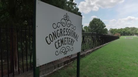 Dolly-Up-Establishing-Shot-of-Congressional-Cemetery-on-Capitol-Hill