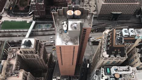 New-York-City-skyscraper-and-street-with-cars-view-from-the-top