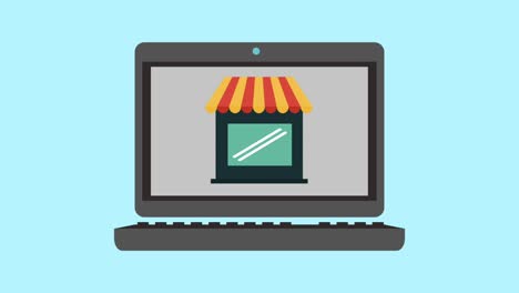 Online-shopping-von-Laptop-HD-animation