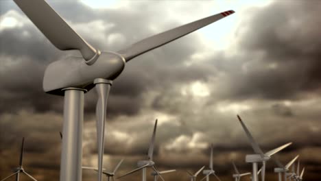 Wind-generators-farm-against-a-storm-sky