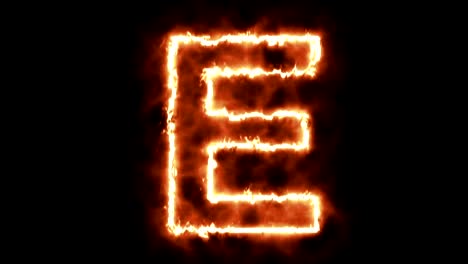 hot-burning-letter-on-black-background