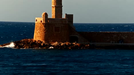 Chania-Lighthouse,-Kreta,-Griechenland