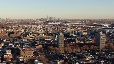 Aerial-of-Newark,-New-Jersey