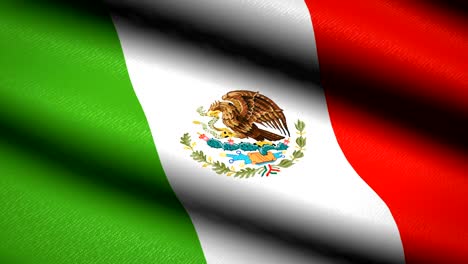 Bandera-de-México-ondeando-textil-textura-de-fondo.-Seamless-Loop-animación.-Pantalla-completa.-Cámara-lenta.-Vídeo-de-4-K