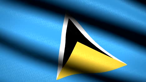 Saint-Lucia-bandera-ondeando-textil-textura-de-fondo.-Seamless-Loop-animación.-Pantalla-completa.-Cámara-lenta.-Vídeo-de-4-K