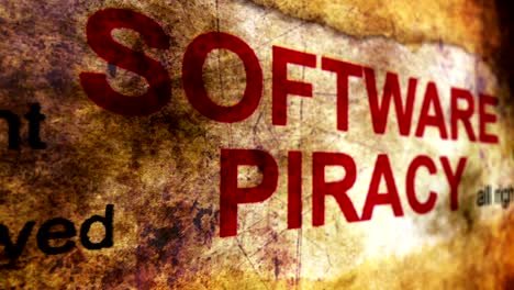 Software-Piraterie-Grunge-Konzept