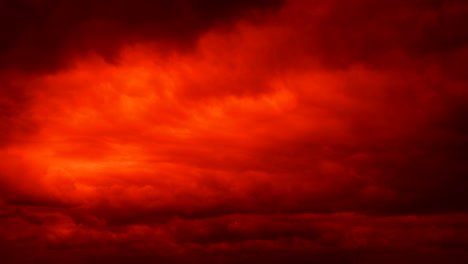 Tempestuoso-cielo-rojo-de-Marte-con-el-relámpago