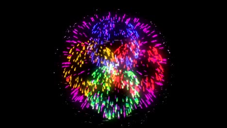 Colorful-Fireworks-Against-Black-Background