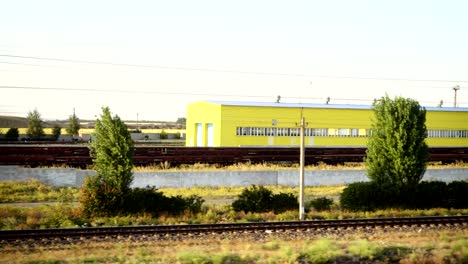 Eisenbahnstrecke.-Schießen-in-der-Bewegung.