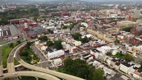 Aerial-of-Paterson,-New-Jersey