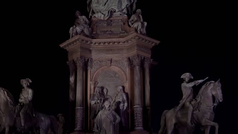 Vienna,-Austria.-monument-to-Empress-Maria-Theresa-in-the-center-at-night-4k