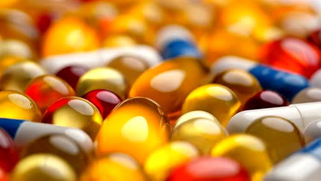 light-illuminates-many-pills-and-vitamins-of-different-colors