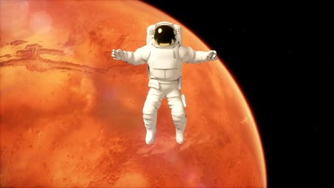 Astronauten-in-den-Weltraum-fliegt-über-den-Planeten-Mars