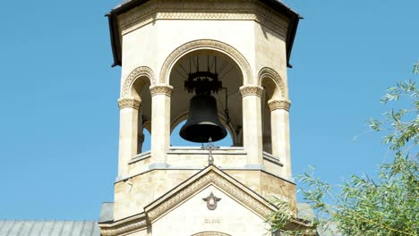 Bell-tower-in-Holy-Trinity-Cathedral-of-Tbilisi-Tsminda-Sameba---Georgia