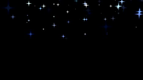 Falling-white-and-blue-stars-at-the-top-of-the-black-screen-background-HD-1080-loop