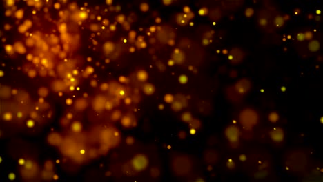 Many-gold-glittering-particles-in-space,-computer-generated-abstract-christmas-background,-3D-render