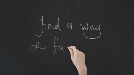 Find-a-way-or-fade-away-message-on-overhead-chalkboard