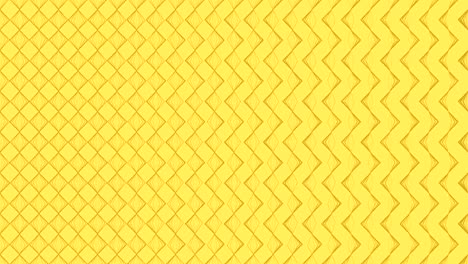 Zigzag-de-ángulo-recto-línea-Resumen-gira-móvil-color-ilustración-marrón-sobre-fondo-amarillo-sin-fisuras-bucle-de-animación-4K-con-espacio-de-copia