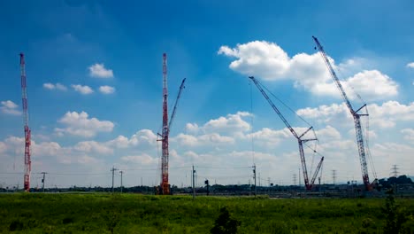 Crane-at-under-construction-time-lapse