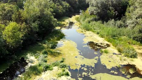 The-river-bed-is-a-top-view-from-the-drone