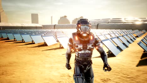 Astronaut-martian-returns-to-base-after-inspecting-solar-panels.-Super-realistic-concept.