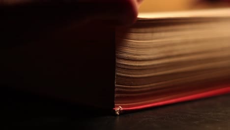 Extreme-Close-Up-of-an-Old-Tattered-Book